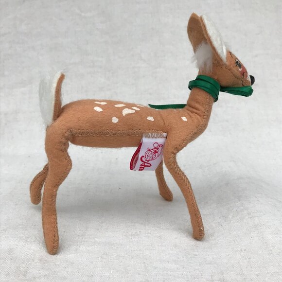 Annalee '91 Christmas Big Eyed Fawn Reindeer Doe Doll Christmas Figurine - Picture 5 of 7
